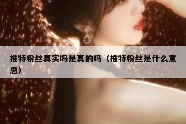 推特粉丝真实吗是真的吗（推特粉丝是什么意思） 第1张