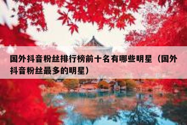 国外抖音粉丝排行榜前十名有哪些明星（国外抖音粉丝最多的明星） 第1张