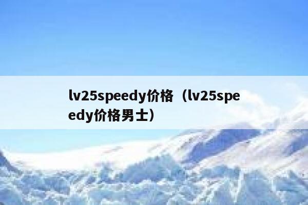 lv25speedy价格（lv25speedy价格男士） 第1张