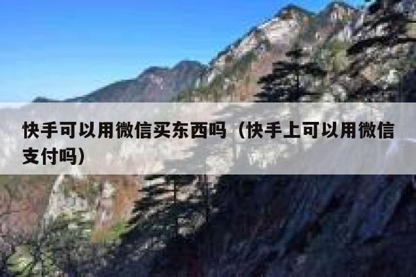 快手可以用微信买东西吗（快手上可以用微信支付吗） 第1张
