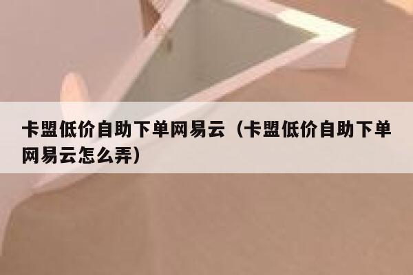 卡盟低价自助下单网易云（卡盟低价自助下单网易云怎么弄） 第1张
