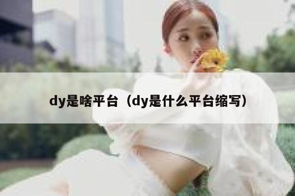 dy是啥平台（dy是什么平台缩写） 第1张