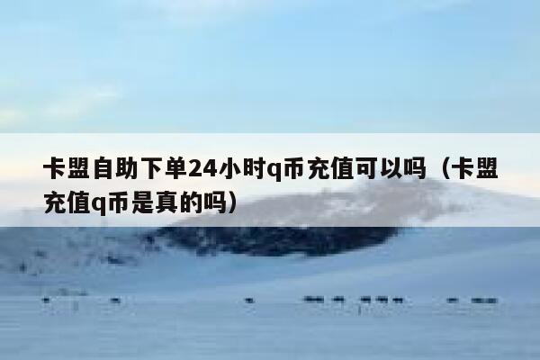 卡盟自助下单24小时q币充值可以吗（卡盟充值q币是真的吗） 第1张