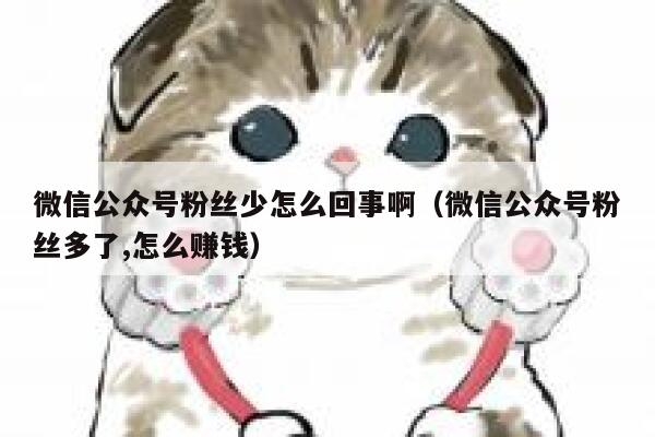 微信公众号粉丝少怎么回事啊（微信公众号粉丝多了,怎么赚钱） 第1张