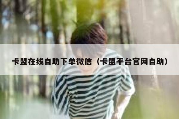 卡盟在线自助下单微信（卡盟平台官网自助） 第1张