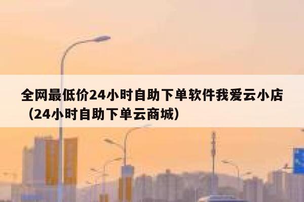 全网最低价24小时自助下单软件我爱云小店（24小时自助下单云商城） 第1张