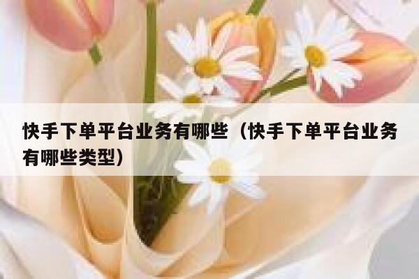 快手下单平台业务有哪些（快手下单平台业务有哪些类型） 第1张