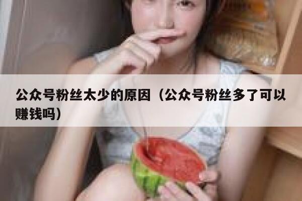 公众号粉丝太少的原因（公众号粉丝多了可以赚钱吗） 第1张