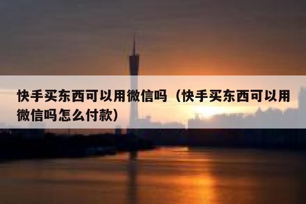 快手买东西可以用微信吗（快手买东西可以用微信吗怎么付款） 第1张