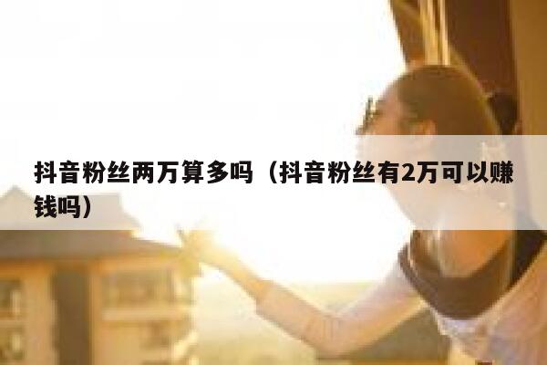 抖音粉丝两万算多吗（抖音粉丝有2万可以赚钱吗） 第1张