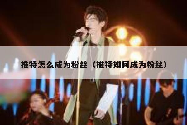 推特怎么成为粉丝（推特如何成为粉丝） 第1张
