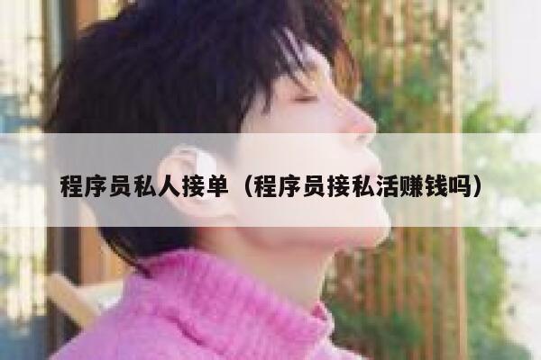 程序员私人接单（程序员接私活赚钱吗） 第1张