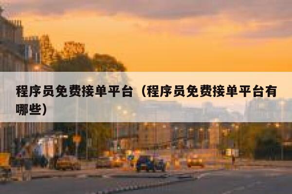 程序员免费接单平台（程序员免费接单平台有哪些） 第1张