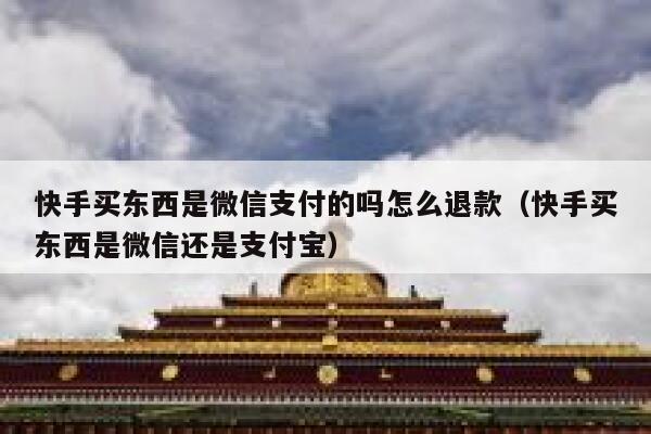 快手买东西是微信支付的吗怎么退款（快手买东西是微信还是支付宝） 第1张