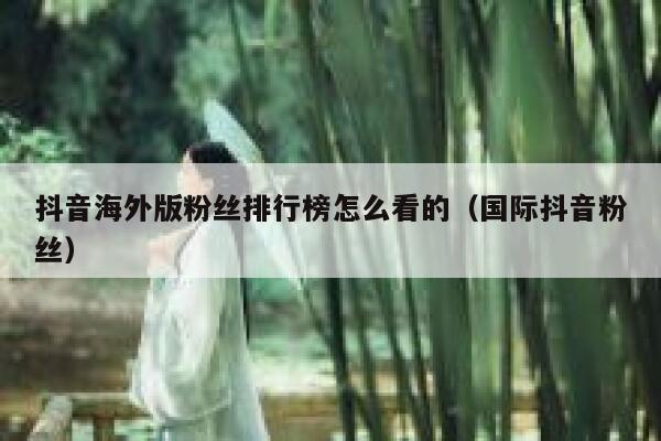 抖音海外版粉丝排行榜怎么看的（国际抖音粉丝） 第1张