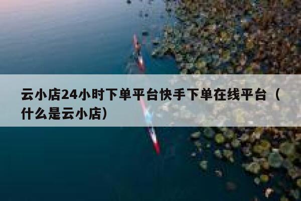 云小店24小时下单平台快手下单在线平台（什么是云小店） 第1张