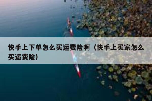 快手上下单怎么买运费险啊（快手上买家怎么买运费险） 第1张
