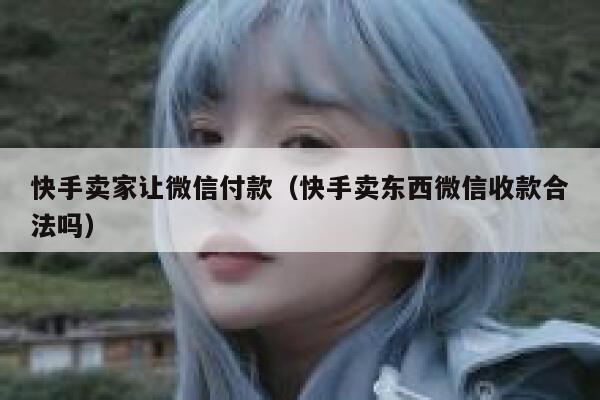 快手卖家让微信付款（快手卖东西微信收款合法吗） 第1张