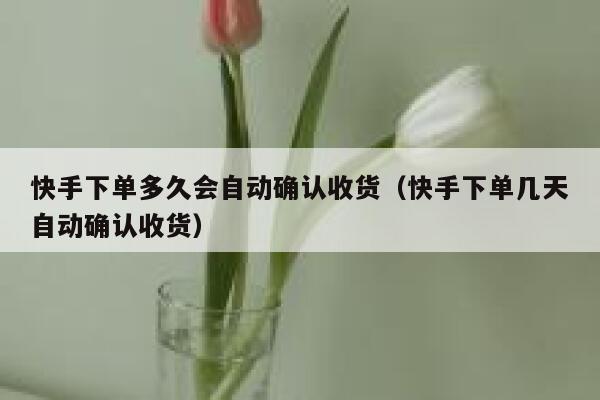 快手下单多久会自动确认收货（快手下单几天自动确认收货） 第1张