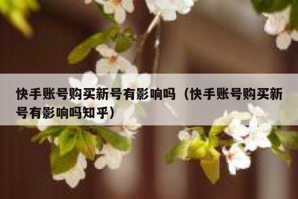 快手账号购买新号有影响吗（快手账号购买新号有影响吗知乎） 第1张