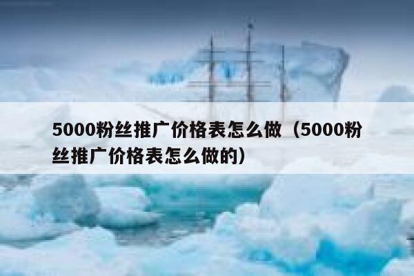 5000粉丝推广价格表怎么做（5000粉丝推广价格表怎么做的） 第1张