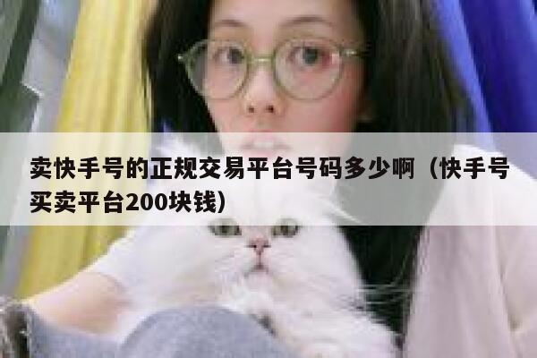 卖快手号的正规交易平台号码多少啊（快手号买卖平台200块钱） 第1张