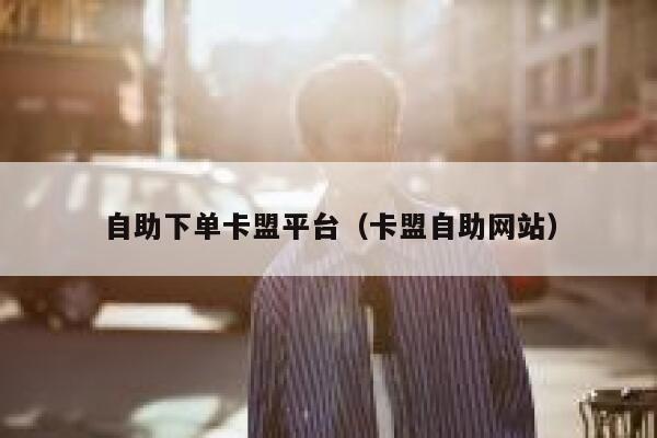 自助下单卡盟平台（卡盟自助网站） 第1张