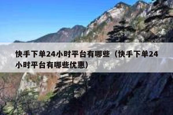 快手下单24小时平台有哪些（快手下单24小时平台有哪些优惠） 第1张