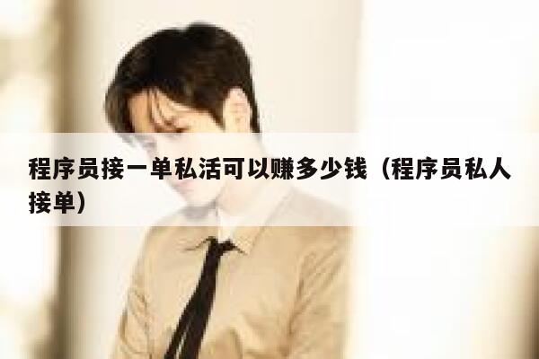 程序员接一单私活可以赚多少钱（程序员私人接单） 第1张