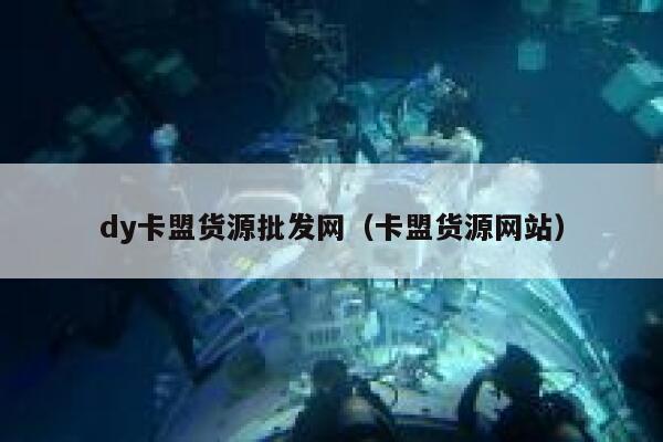 dy卡盟货源批发网（卡盟货源网站） 第1张