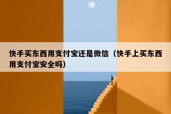 快手买东西用支付宝还是微信（快手上买东西用支付宝安全吗） 第1张