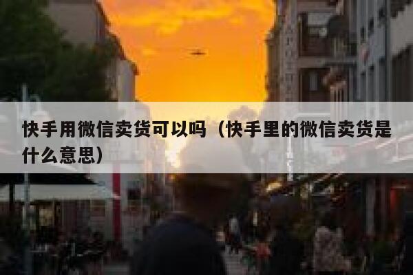快手用微信卖货可以吗（快手里的微信卖货是什么意思） 第1张