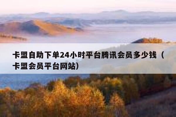 卡盟自助下单24小时平台腾讯会员多少钱（卡盟会员平台网站） 第1张
