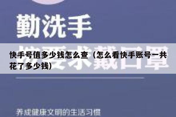 快手号值多少钱怎么查（怎么看快手账号一共花了多少钱） 第1张