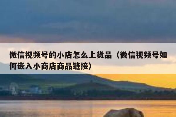 微信视频号的小店怎么上货品(微信视频号如何嵌入小商店商品链接) 第1张 微信视频号的小店怎么上货品(微信视频号如何嵌入小商店商品链接) 第1张
