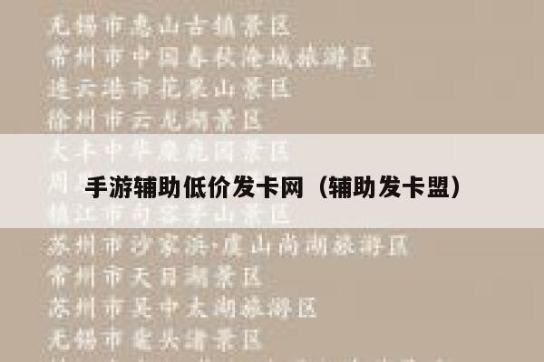手游辅助低价发卡网（辅助发卡盟） 第1张