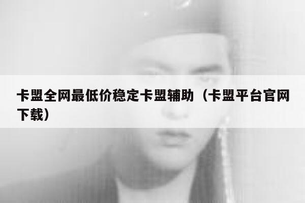 卡盟全网最低价稳定卡盟辅助（卡盟平台官网下载） 第1张