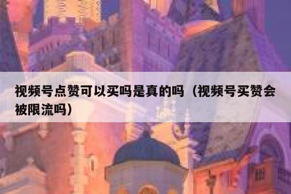 视频号点赞可以买吗是真的吗（视频号买赞会被限流吗） 第1张