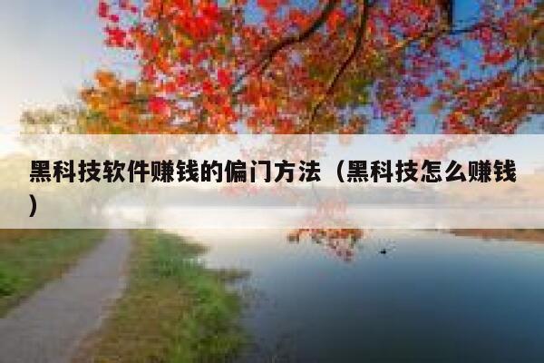 黑科技软件赚钱的偏门方法(黑科技怎么赚钱) 第1张 黑科技软件赚钱的偏门方法(黑科技怎么赚钱) 第1张