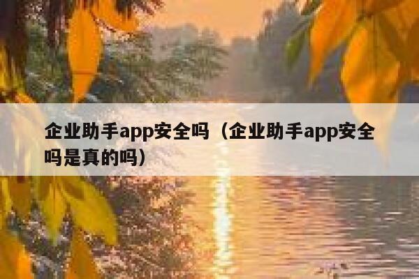 企业助手app安全吗(企业助手app安全吗是真的吗) 第1张 企业助手app安全吗(企业助手app安全吗是真的吗) 第1张