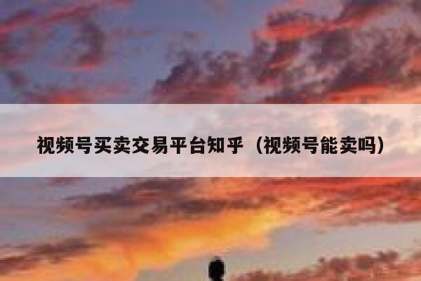 视频号买卖交易平台知乎（视频号能卖吗） 第1张