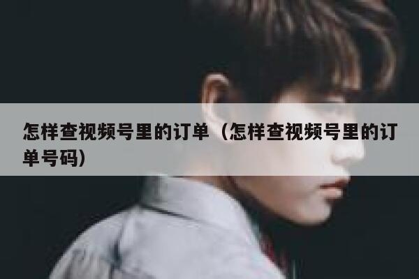 怎样查视频号里的订单（怎样查视频号里的订单号码） 第1张