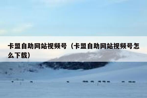 卡盟自助网站视频号(卡盟自助网站视频号怎么下载) 第1张 卡盟自助网站视频号(卡盟自助网站视频号怎么下载) 第1张