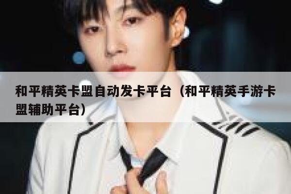 和平精英卡盟自动发卡平台（和平精英手游卡盟辅助平台） 第1张