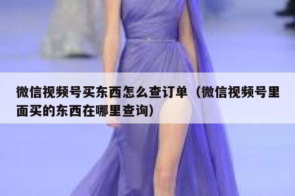 微信视频号买东西怎么查订单（微信视频号里面买的东西在哪里查询） 第1张