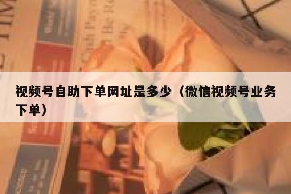 视频号自助下单网址是多少（微信视频号业务下单） 第1张