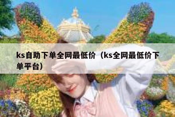 ks自助下单全网最低价（ks全网最低价下单平台） 第1张