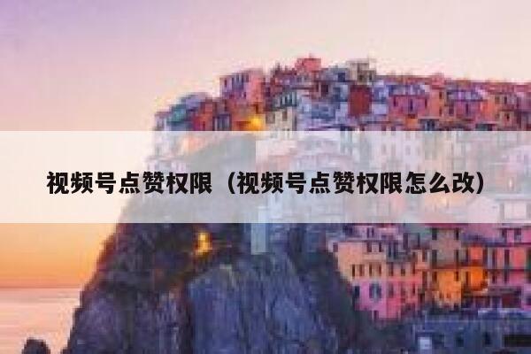 视频号点赞权限（视频号点赞权限怎么改） 第1张