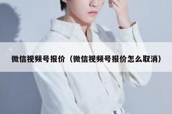 微信视频号报价（微信视频号报价怎么取消） 第1张