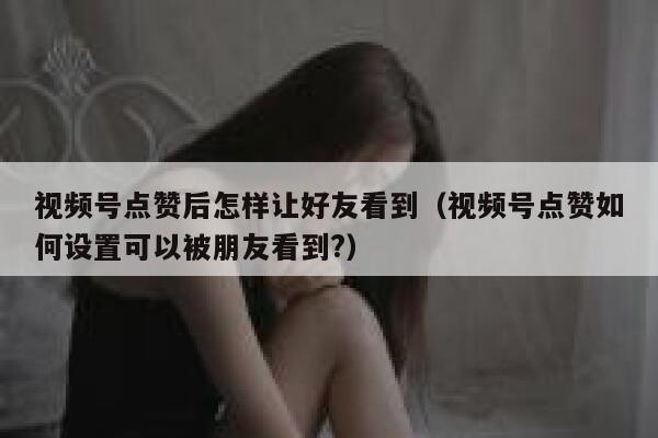 视频号点赞后怎样让好友看到（视频号点赞如何设置可以被朋友看到?） 第1张